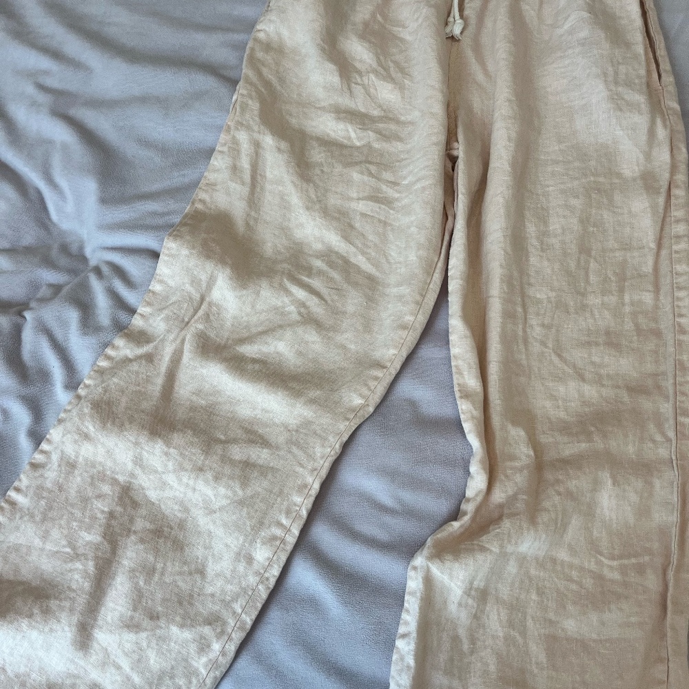 Brandy melville/john galt nanda pink linen pants